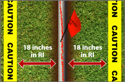 Tolerance zone: 18 inches in RI